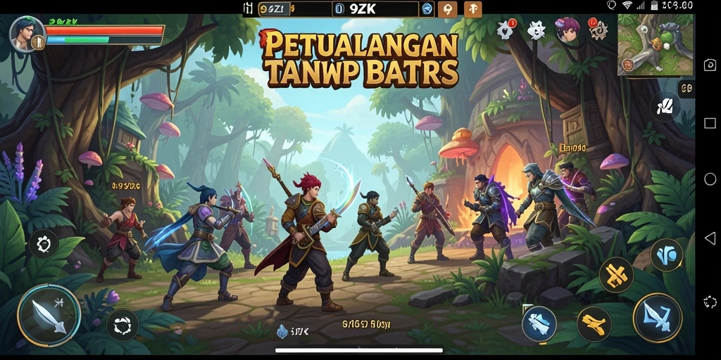 Tampilan gameplay menegangkan di dunia petualangan 9ZK.