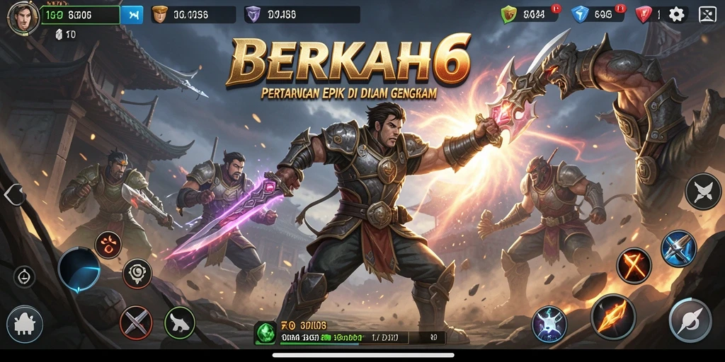 Tampilan gameplay <strong>BERKAH6</strong> yang penuh aksi dan dinamika pertarungan.
