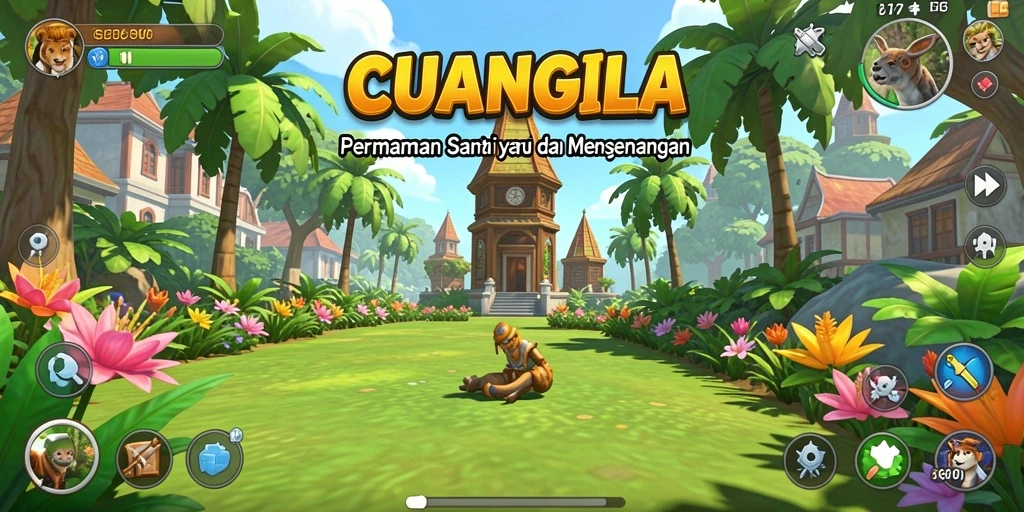 Tampilan gameplay CUANGILA yang menyenangkan dan penuh warna.