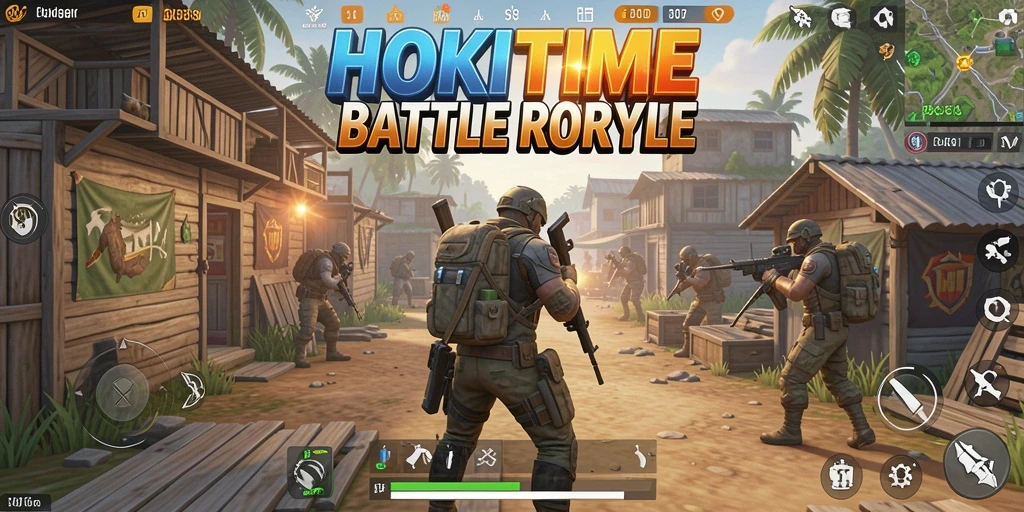 Gameplay HOKITIME yang seru dan intens di medan perang.