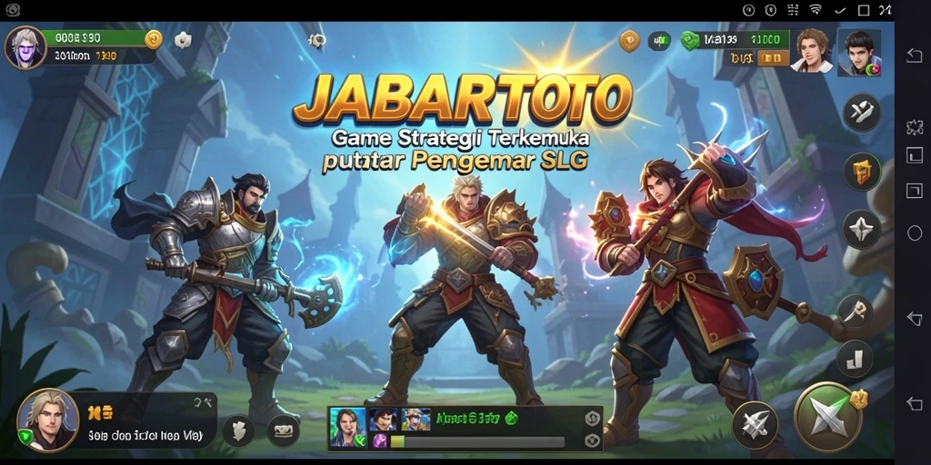 Screenshot gameplay JABARTOTO menampilkan pertempuran strategi yang mendebarkan.