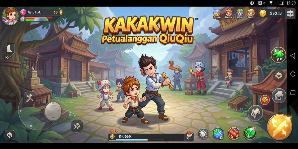 Screenshot KAKAKWIN menampilkan gameplay QiuQiu yang menarik.