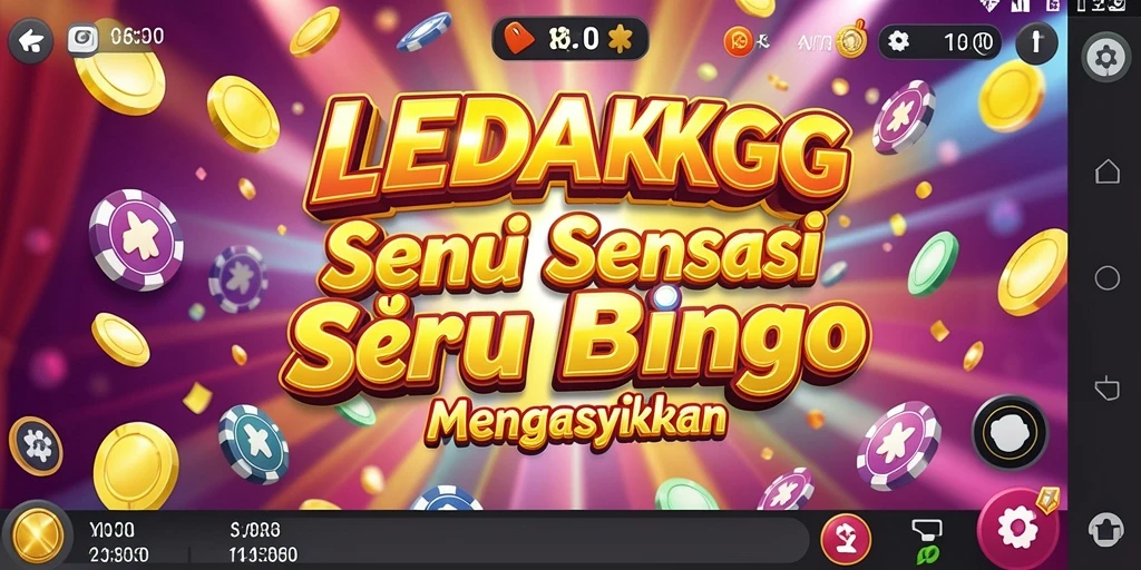 Tampilan permainan bingo yang seru di LEDAKGG dengan grafis menarik.