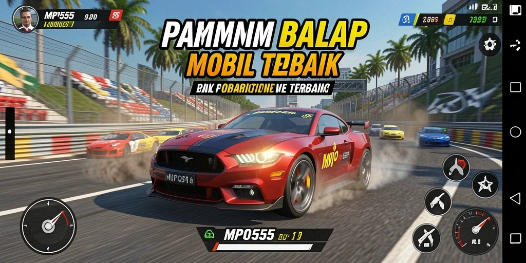 Tampilan mendebarkan dari gameplay balap di MPO555.