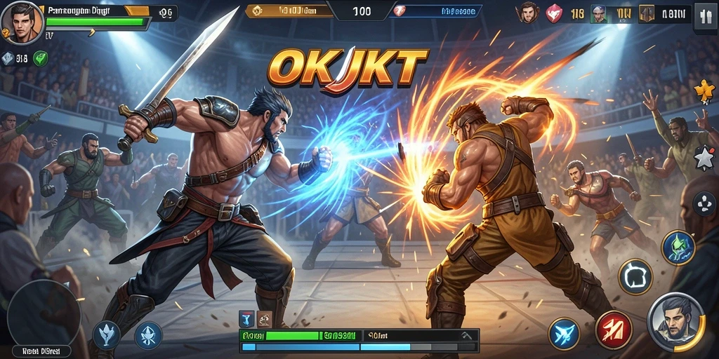 Tampilan seru dari pertarungan di arena OKJKT.