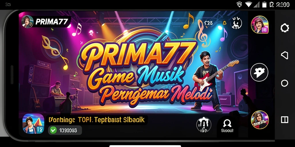 Tampilan gameplay PRIMA77 yang dinamis dan penuh warna.