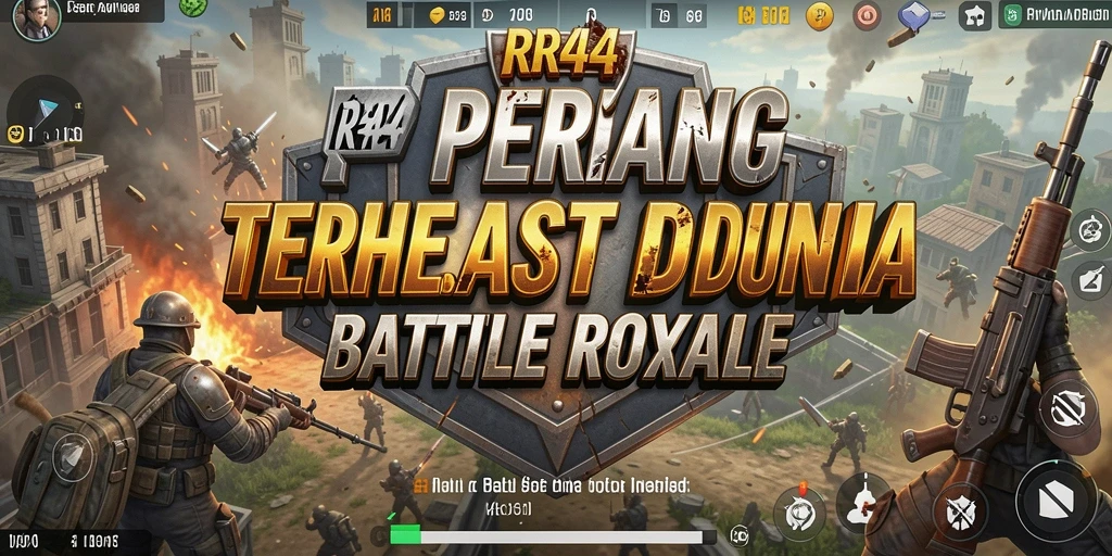 Screenshot gameplay RR44 yang menunjukkan aksi pertempuran Battle Royale.