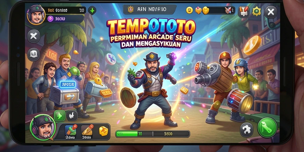 Tangkapan layar dari gameplay seru TEMPOTOTO di level yang menantang.