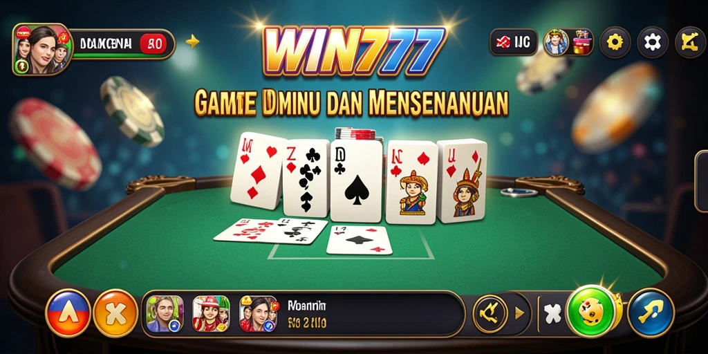 Tampilan gameplay Domino yang menarik dalam WIN777.